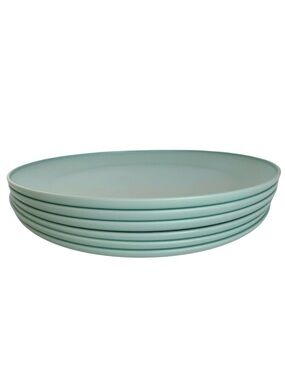 6 Piece Mint Blue Plastic Plates